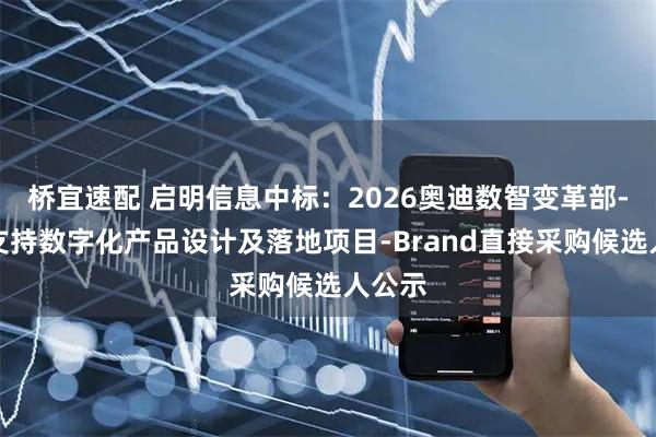 桥宜速配 启明信息中标：2026奥迪数智变革部-销售支持数字化产品设计及落地项目-Brand直接采购候选人公示
